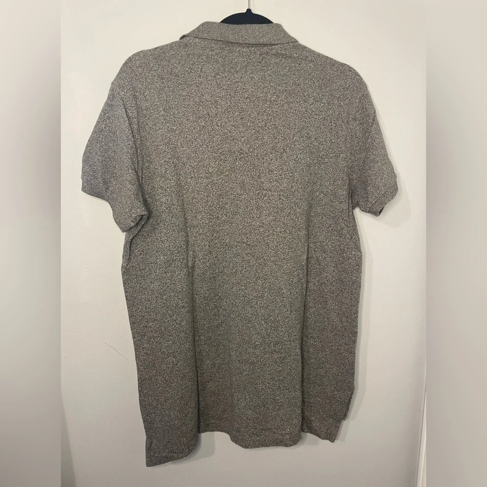 Ralph Lauren Heather Gray Polo Shirt with Pink Logo